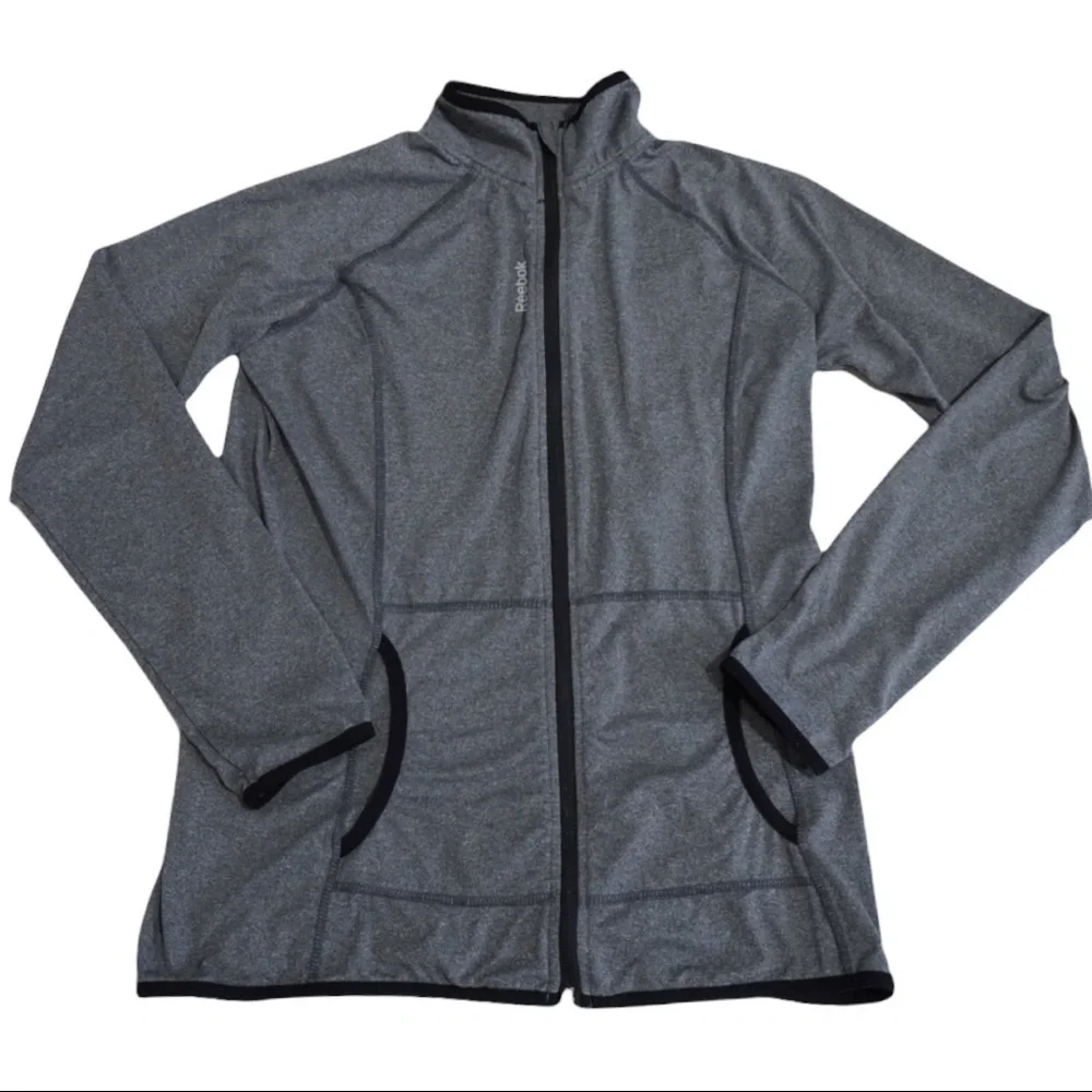 Reebok Gray Full Zip Lightweight Jacket Size‎ M